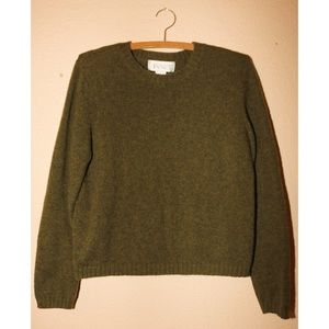 Casual Corner Annex Dark Green Sweater 100% Wool